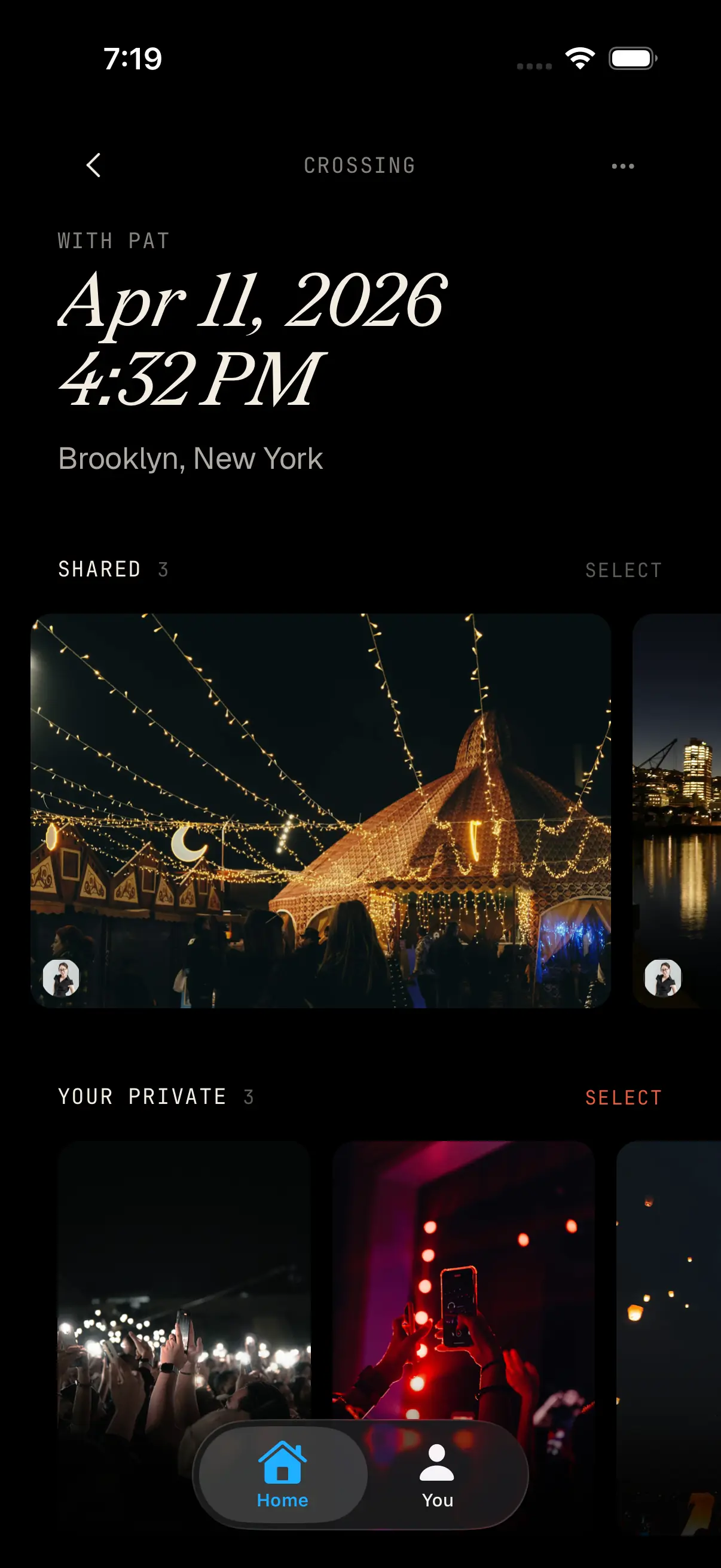 Photos screen